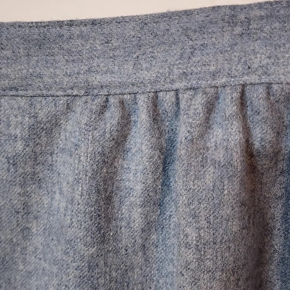50's‎ Vintage Pendleton Blue Virgin Wool Skirt Midi Elastic Waist Pocket Winter